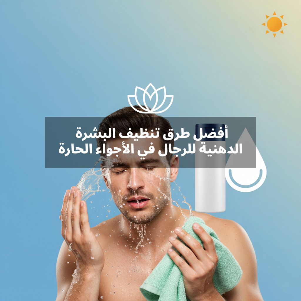 أفضل طرق تنظيف البشرة الدهنية للرجال في الأجواء الحارة