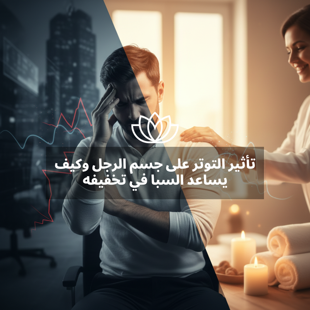 تأثير التوتر على جسم الرجل وكيف يساعد السبا في تخفيفه
